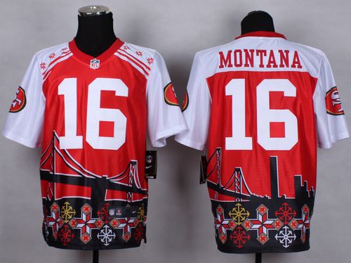 Nike 49ers #16 Joe Montana Red Men's Stitched NFL Elite Noble Fashion Jersey Nike 49ers #16 Joe Montana Red Men's Stitched NFL Elite Noble Fashion Jersey