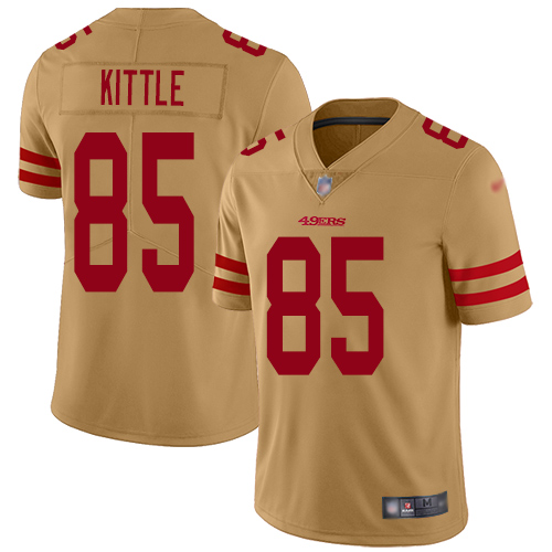 Nike 49ers #85 George Kittle Gold Men's Stitched NFL Limited Inverted Legend Jersey Nike 49ers #85 George Kittle Gold Men's Stitched NFL Limited Inverted Legend Jersey