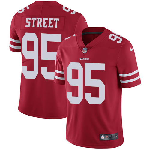 Nike 49ers #95 Kentavius Street Red Team Color Men's Stitched NFL Vapor Untouchable Limited Jersey Nike 49ers #95 Kentavius Street Red Team Color Men's Stitched NFL Vapor Untouchable Limited Jersey