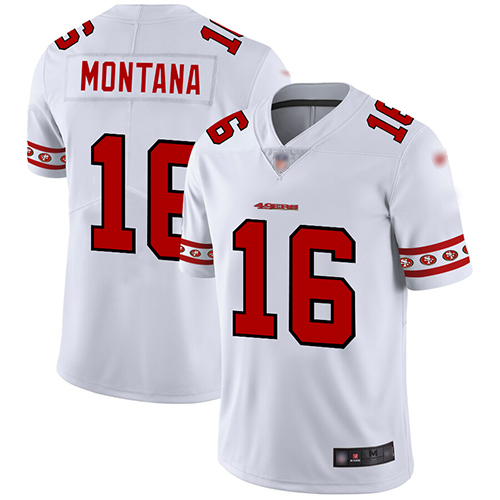 Nike 49ers #16 Joe Montana White Men's Stitched NFL Limited Team Logo Fashion Jersey Nike 49ers #16 Joe Montana White Men's Stitched NFL Limited Team Logo Fashion Jersey