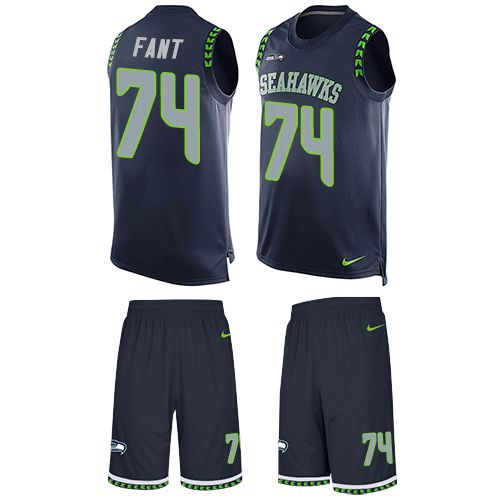 Nike Seahawks #74 George Fant Steel Blue Team Color Men's Stitched NFL Limited Tank Top Suit Jersey Nike Seahawks #74 George Fant Steel Blue Team Color Men's Stitched NFL Limited Tank Top Suit Jersey