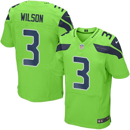 Nike Seahawks #3 Russell Wilson Green Men's Stitched NFL Elite Rush Jersey Nike Seahawks #3 Russell Wilson Green Men's Stitched NFL Elite Rush Jersey
