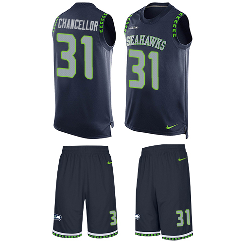 Nike Seahawks #31 Kam Chancellor Steel Blue Team Color Men's Stitched NFL Limited Tank Top Suit Jersey Nike Seahawks #31 Kam Chancellor Steel Blue Team Color Men's Stitched NFL Limited Tank Top Suit Jersey