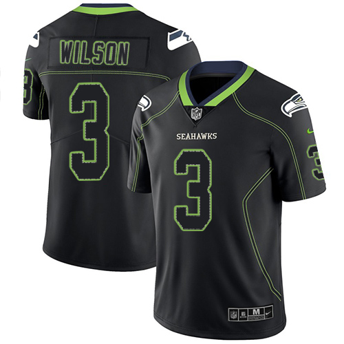 Nike Seahawks #3 Russell Wilson Lights Out Black Men's Stitched NFL Limited Rush Jersey Nike Seahawks #3 Russell Wilson Lights Out Black Men's Stitched NFL Limited Rush Jersey
