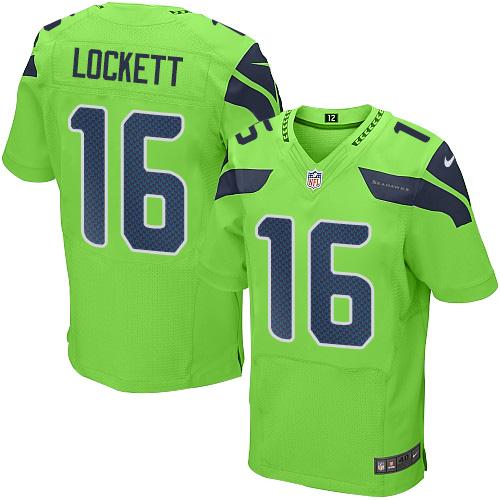 Nike Seahawks #16 Tyler Lockett Green Men's Stitched NFL Elite Rush Jersey Nike Seahawks #16 Tyler Lockett Green Men's Stitched NFL Elite Rush Jersey