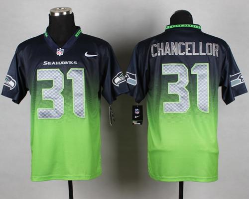 Nike Seahawks #31 Kam Chancellor Steel Blue/Green Men's Stitched NFL Elite Fadeaway Fashion Jersey Nike Seahawks #31 Kam Chancellor Steel Blue/Green Men's Stitched NFL Elite Fadeaway Fashion Jersey