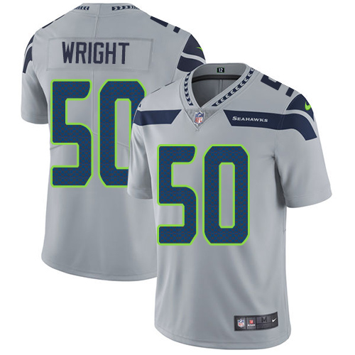 Nike Seahawks #50 K.J. Wright Grey Alternate Men's Stitched NFL Vapor Untouchable Limited Jersey Nike Seahawks #50 K.J. Wright Grey Alternate Men's Stitched NFL Vapor Untouchable Limited Jersey