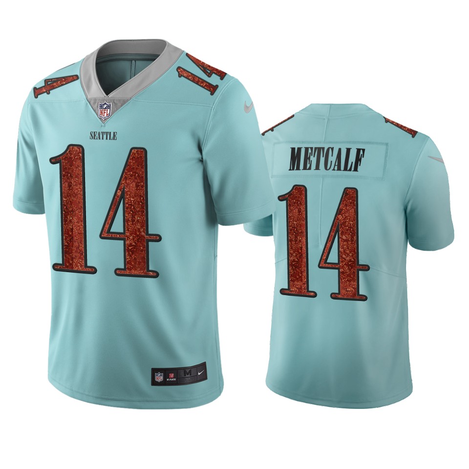 Seattle Seahawks #14 D.K. Metcalf Light Blue Vapor Limited City Edition NFL Jersey Seattle Seahawks #14 D.K. Metcalf Light Blue Vapor Limited City Edition NFL Jersey