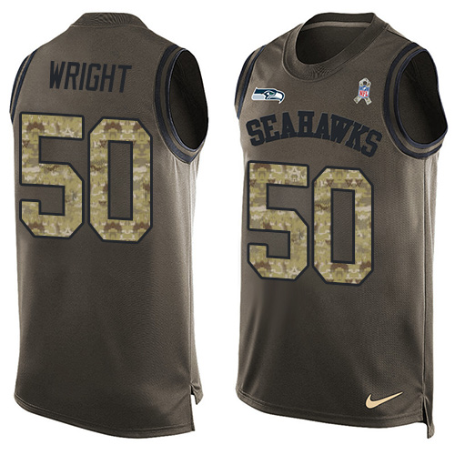 Nike Seahawks #50 K.J. Wright Green Men's Stitched NFL Limited Salute To Service Tank Top Jersey Nike Seahawks #50 K.J. Wright Green Men's Stitched NFL Limited Salute To Service Tank Top Jersey