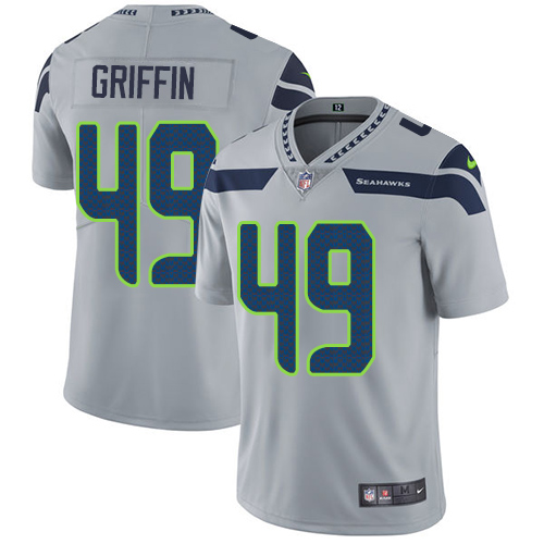Nike Seahawks #49 Shaquem Griffin Grey Alternate Men's Stitched NFL Vapor Untouchable Limited Jersey Nike Seahawks #49 Shaquem Griffin Grey Alternate Men's Stitched NFL Vapor Untouchable Limited Jersey