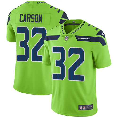 Nike Seahawks #32 Chris Carson Green Men's Stitched NFL Limited Rush Jersey Nike Seahawks #32 Chris Carson Green Men's Stitched NFL Limited Rush Jersey