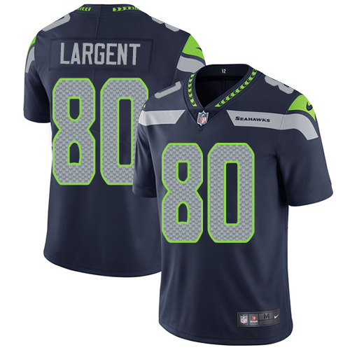 Nike Seahawks #80 Steve Largent Steel Blue Team Color Men's Stitched NFL Vapor Untouchable Limited Jersey Nike Seahawks #80 Steve Largent Steel Blue Team Color Men's Stitched NFL Vapor Untouchable Limited Jersey
