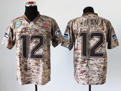 Nike Seahawks #12 Fan Camo Men's Stitched NFL New Elite USMC Jersey Nike Seahawks #12 Fan Camo Men's Stitched NFL New Elite USMC Jersey