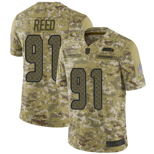 Nike Seahawks #91 Jarran Reed Camo Men's Stitched NFL Limited 2018 Salute To Service Jersey Nike Seahawks #91 Jarran Reed Camo Men's Stitched NFL Limited 2018 Salute To Service Jersey