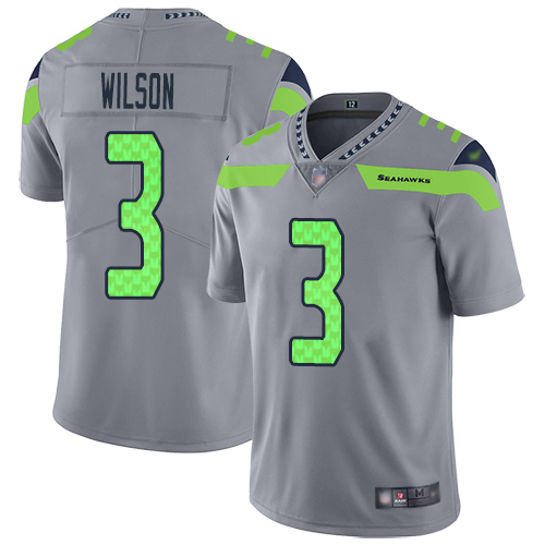 Nike Seahawks #3 Russell Wilson Gray Men's Stitched NFL Limited Inverted Legend Jersey Nike Seahawks #3 Russell Wilson Gray Men's Stitched NFL Limited Inverted Legend Jersey