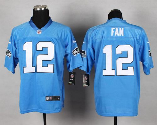 Nike Seahawks #12 Fan Light Blue Men's Stitched NFL Elite Jersey Nike Seahawks #12 Fan Light Blue Men's Stitched NFL Elite Jersey
