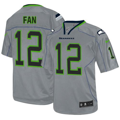 Nike Seahawks #12 Fan Lights Out Grey Men's Stitched NFL Elite Jersey Nike Seahawks #12 Fan Lights Out Grey Men's Stitched NFL Elite Jersey