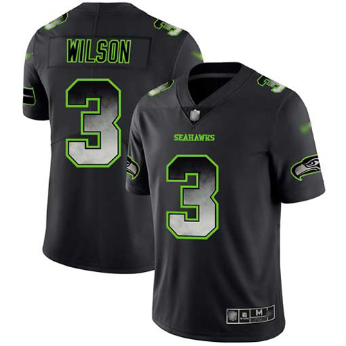 Nike Seahawks #3 Russell Wilson Black Men's Stitched NFL Vapor Untouchable Limited Smoke Fashion Jersey Nike Seahawks #3 Russell Wilson Black Men's Stitched NFL Vapor Untouchable Limited Smoke Fashion Jersey