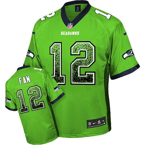 Nike Seahawks #12 Fan Green Men's Stitched NFL Elite Drift Fashion Jersey Nike Seahawks #12 Fan Green Men's Stitched NFL Elite Drift Fashion Jersey