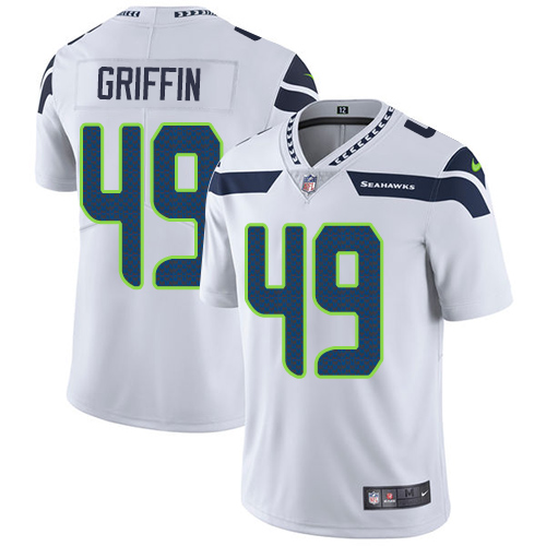 Nike Seahawks #49 Shaquem Griffin White Men's Stitched NFL Vapor Untouchable Limited Jersey Nike Seahawks #49 Shaquem Griffin White Men's Stitched NFL Vapor Untouchable Limited Jersey