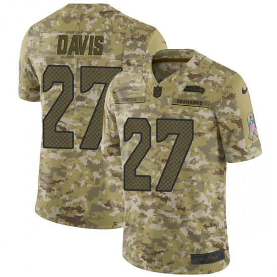 Nike Seahawks #27 Mike Davis Camo Men's Stitched NFL Limited 2018 Salute To Service Jersey Nike Seahawks #27 Mike Davis Camo Men's Stitched NFL Limited 2018 Salute To Service Jersey