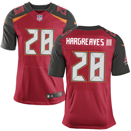 Nike Buccaneers #28 Vernon Hargreaves III Red Team Color Men's Stitched NFL New Elite Jersey Nike Buccaneers #28 Vernon Hargreaves III Red Team Color Men's Stitched NFL New Elite Jersey