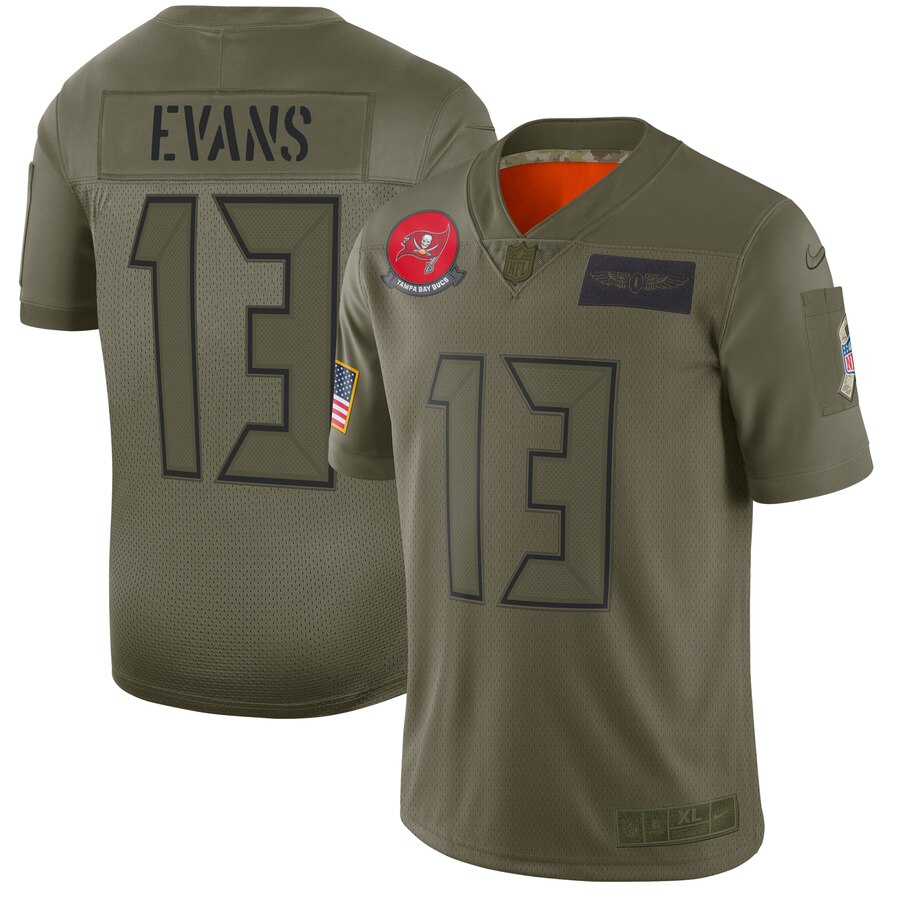 Nike Buccaneers #13 Mike Evans Camo Men's Stitched NFL Limited 2019 Salute To Service Jersey Nike Buccaneers #13 Mike Evans Camo Men's Stitched NFL Limited 2019 Salute To Service Jersey