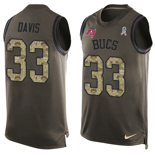Nike Buccaneers #33 Carlton Davis III Green Men's Stitched NFL Limited Salute To Service Tank Top Jersey Nike Buccaneers #33 Carlton Davis III Green Men's Stitched NFL Limited Salute To Service Tank Top Jersey