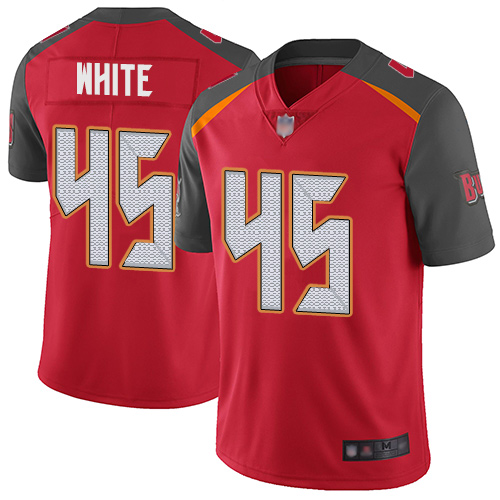 Nike Buccaneers #45 Devin White Red Team Color Men's Stitched NFL Vapor Untouchable Limited Jersey Nike Buccaneers #45 Devin White Red Team Color Men's Stitched NFL Vapor Untouchable Limited Jersey
