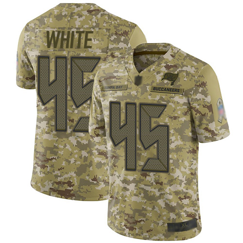 Nike Buccaneers #45 Devin White Camo Men's Stitched NFL Limited 2018 Salute To Service Jersey Nike Buccaneers #45 Devin White Camo Men's Stitched NFL Limited 2018 Salute To Service Jersey