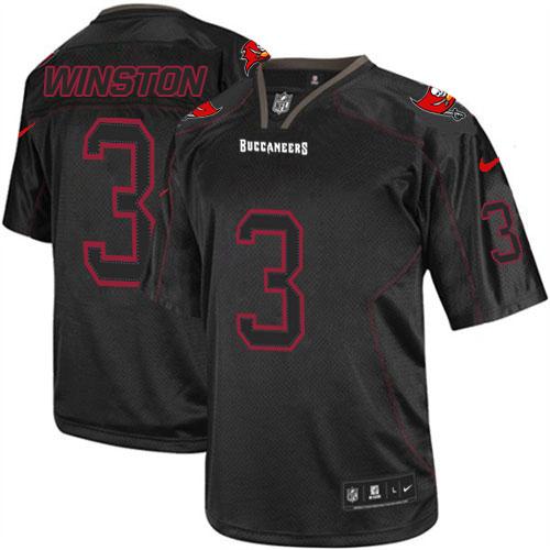 Nike Buccaneers #3 Jameis Winston Lights Out Black Men's Stitched NFL Elite Jersey Nike Buccaneers #3 Jameis Winston Lights Out Black Men's Stitched NFL Elite Jersey