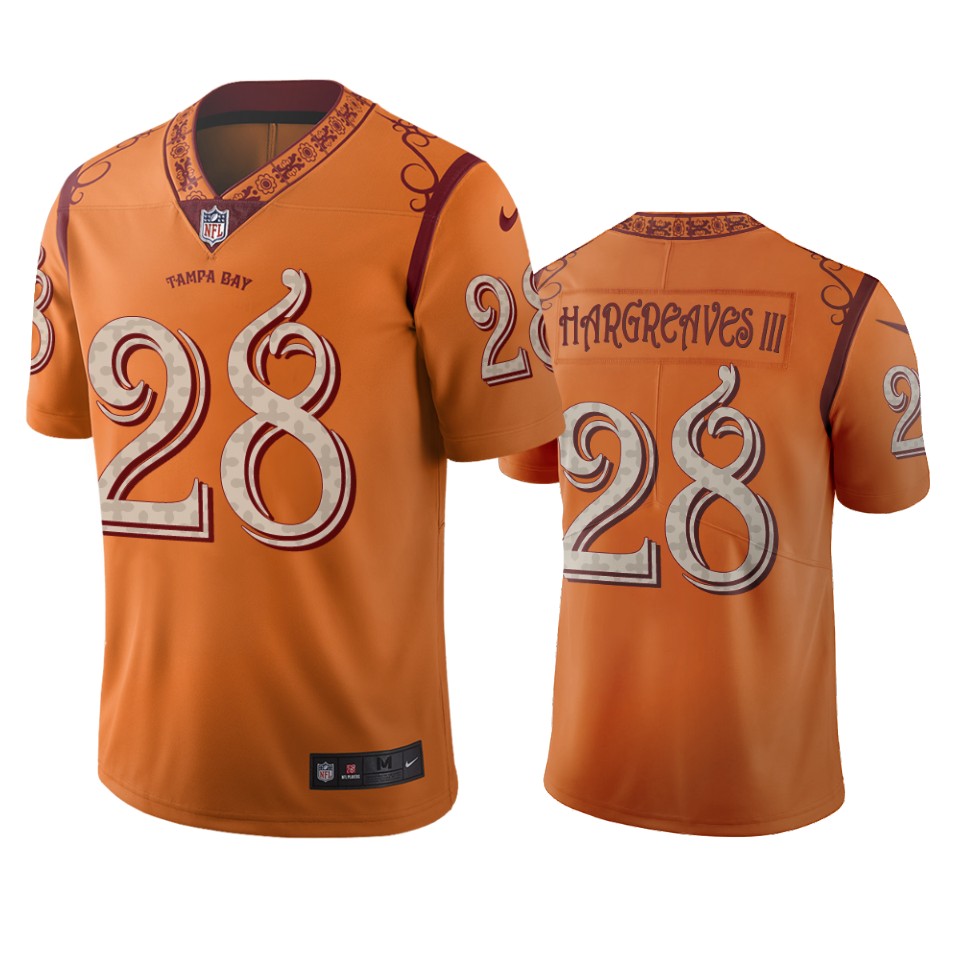 Tampa Bay Buccaneers #28 Vernon Hargreaves III Orange Vapor Limited City Edition Jersey Tampa Bay Buccaneers #28 Vernon Hargreaves III Orange Vapor Limited City Edition Jersey