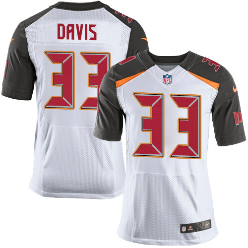 Nike Buccaneers #33 Carlton Davis III White Men's Stitched NFL New Elite Jersey Nike Buccaneers #33 Carlton Davis III White Men's Stitched NFL New Elite Jersey