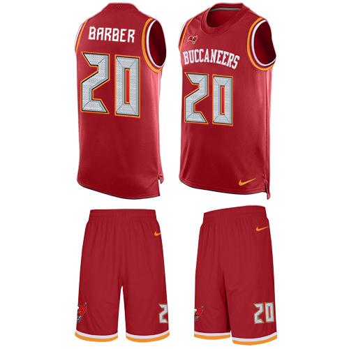 Nike Buccaneers #20 Ronde Barber Red Team Color Men's Stitched NFL Limited Tank Top Suit Jersey Nike Buccaneers #20 Ronde Barber Red Team Color Men's Stitched NFL Limited Tank Top Suit Jersey