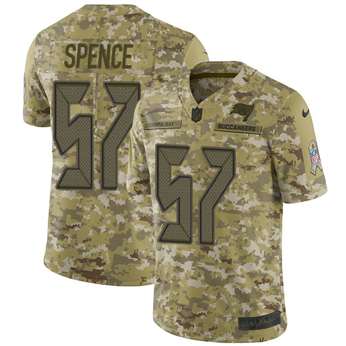 Nike Buccaneers #57 Noah Spence Camo Men's Stitched NFL Limited 2018 Salute To Service Jersey Nike Buccaneers #57 Noah Spence Camo Men's Stitched NFL Limited 2018 Salute To Service Jersey