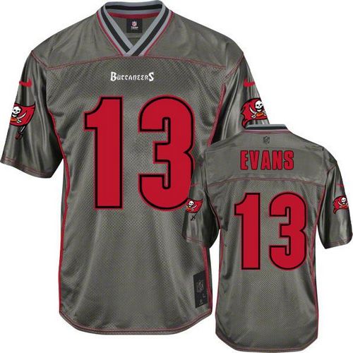 Nike Buccaneers #13 Mike Evans Grey Men's Stitched NFL Elite Vapor Jersey Nike Buccaneers #13 Mike Evans Grey Men's Stitched NFL Elite Vapor Jersey