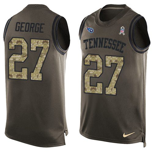 Nike Titans #27 Eddie George Green Men's Stitched NFL Limited Salute To Service Tank Top Jersey Nike Titans #27 Eddie George Green Men's Stitched NFL Limited Salute To Service Tank Top Jersey