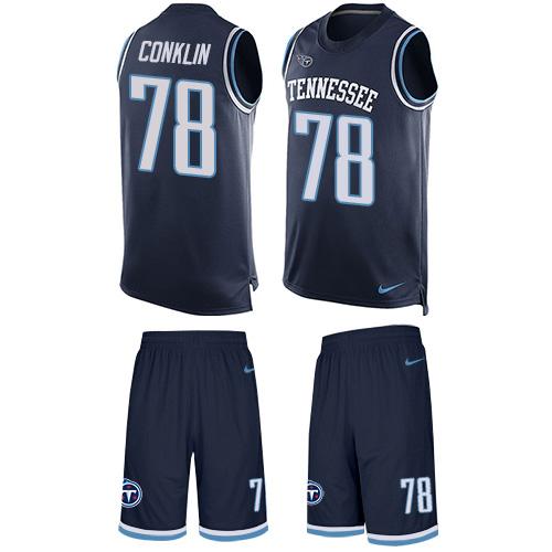 Nike Titans #78 Jack Conklin Navy Blue Team Color Men's Stitched NFL Limited Tank Top Suit Jersey Nike Titans #78 Jack Conklin Navy Blue Team Color Men's Stitched NFL Limited Tank Top Suit Jersey