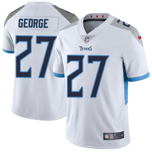 Nike Titans #27 Eddie George White Men's Stitched NFL Vapor Untouchable Limited Jersey Nike Titans #27 Eddie George White Men's Stitched NFL Vapor Untouchable Limited Jersey