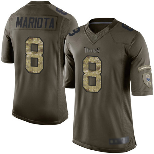 Nike Titans #8 Marcus Mariota Green Men's Stitched NFL Limited 2015 Salute To Service Jersey Nike Titans #8 Marcus Mariota Green Men's Stitched NFL Limited 2015 Salute To Service Jersey
