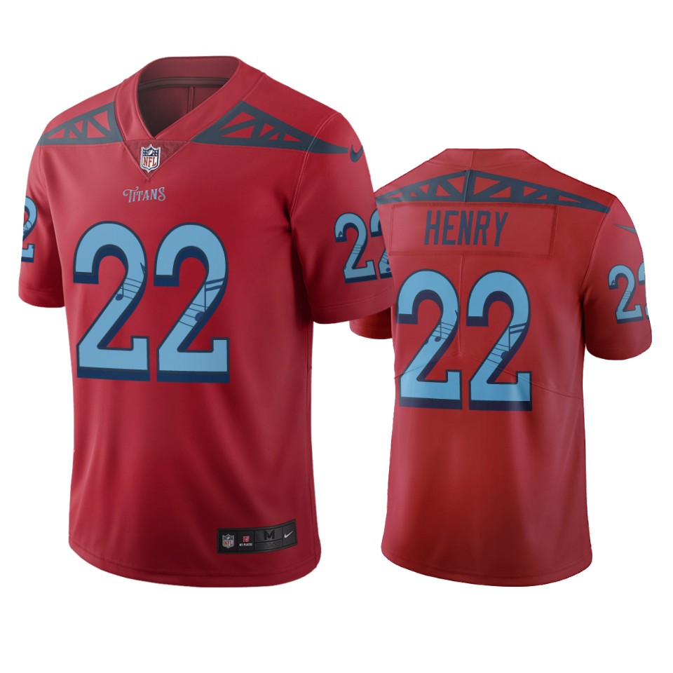 Tennessee Titans #22 Derrick Henry Red Vapor Limited City Edition NFL Jersey Tennessee Titans #22 Derrick Henry Red Vapor Limited City Edition NFL Jersey