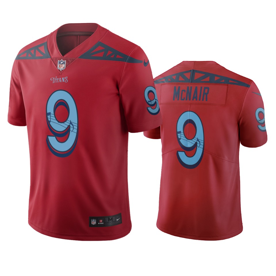 Tennessee Titans #9 Steve Mcnair Red Vapor Limited City Edition NFL Jersey Tennessee Titans #9 Steve Mcnair Red Vapor Limited City Edition NFL Jersey
