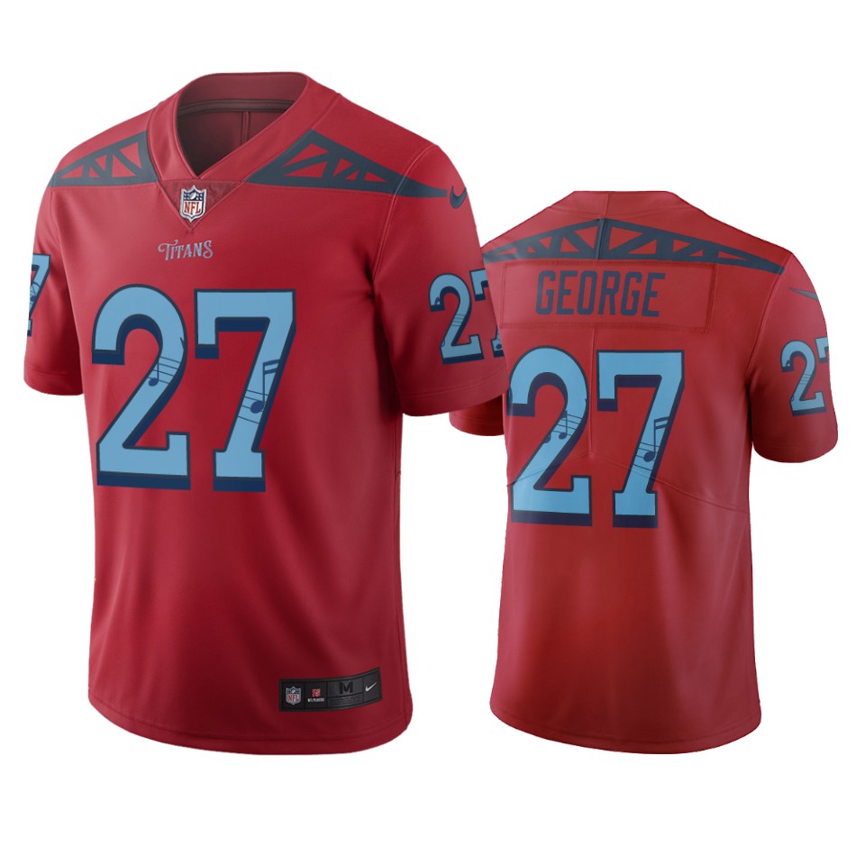Tennessee Titans #27 Eddie George Red Vapor Limited City Edition NFL Jersey Tennessee Titans #27 Eddie George Red Vapor Limited City Edition NFL Jersey