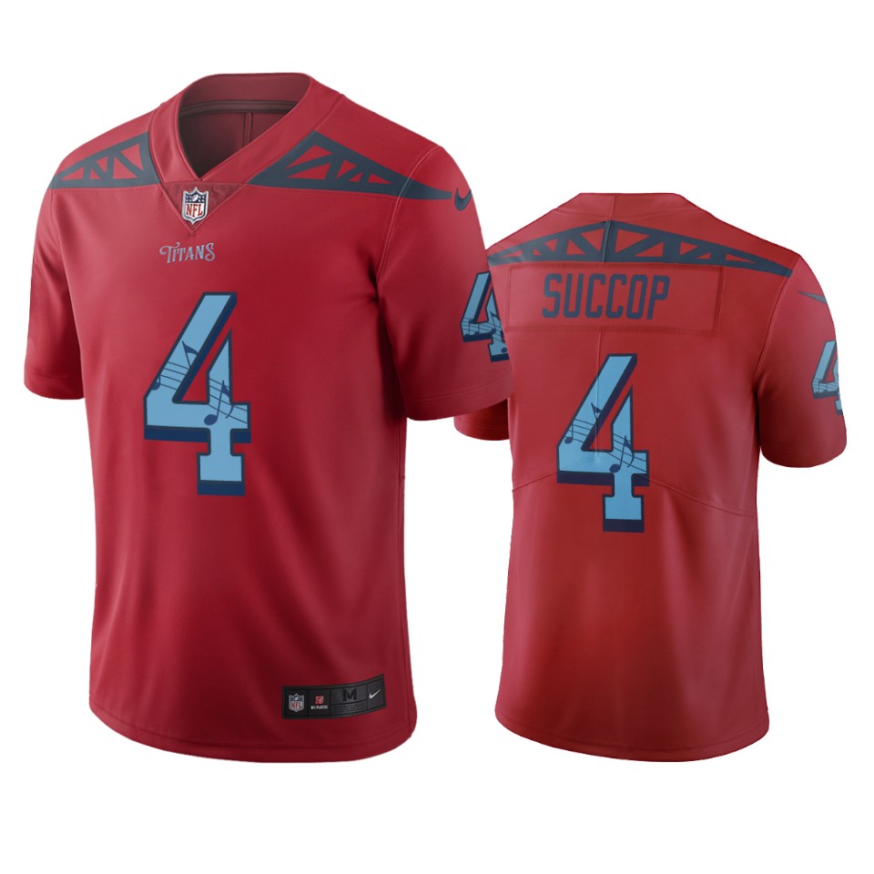 Tennessee Titans #4 Ryan Succop Red Vapor Limited City Edition NFL Jersey Tennessee Titans #4 Ryan Succop Red Vapor Limited City Edition NFL Jersey