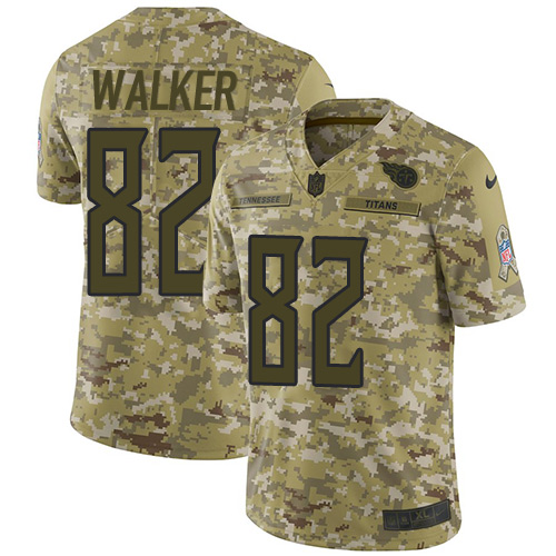Nike Titans #82 Delanie Walker Camo Men's Stitched NFL Limited 2018 Salute To Service Jersey Nike Titans #82 Delanie Walker Camo Men's Stitched NFL Limited 2018 Salute To Service Jersey