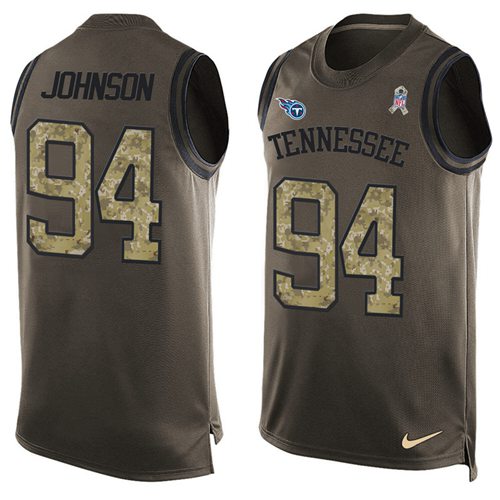 Nike Titans #94 Austin Johnson Green Men's Stitched NFL Limited Salute To Service Tank Top Jersey Nike Titans #94 Austin Johnson Green Men's Stitched NFL Limited Salute To Service Tank Top Jersey