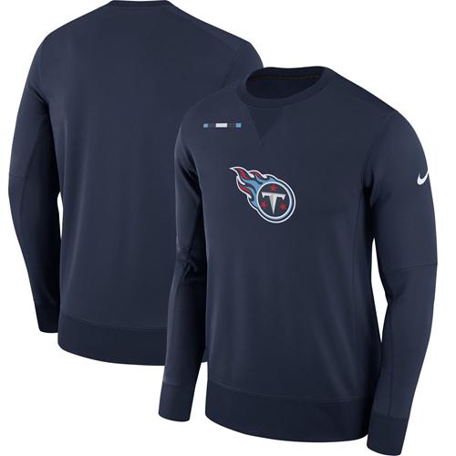 Men's Tennessee Titans Nike Navy Sideline Team Logo Performance Sweatshirt Men's Tennessee Titans Nike Navy Sideline Team Logo Performance Sweatshirt