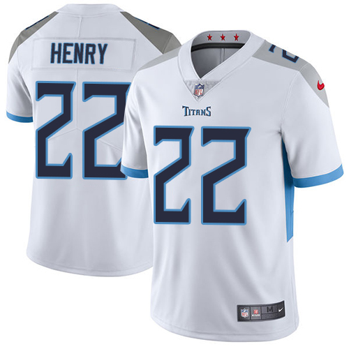 Nike Titans #22 Derrick Henry White Men's Stitched NFL Vapor Untouchable Limited Jersey Nike Titans #22 Derrick Henry White Men's Stitched NFL Vapor Untouchable Limited Jersey