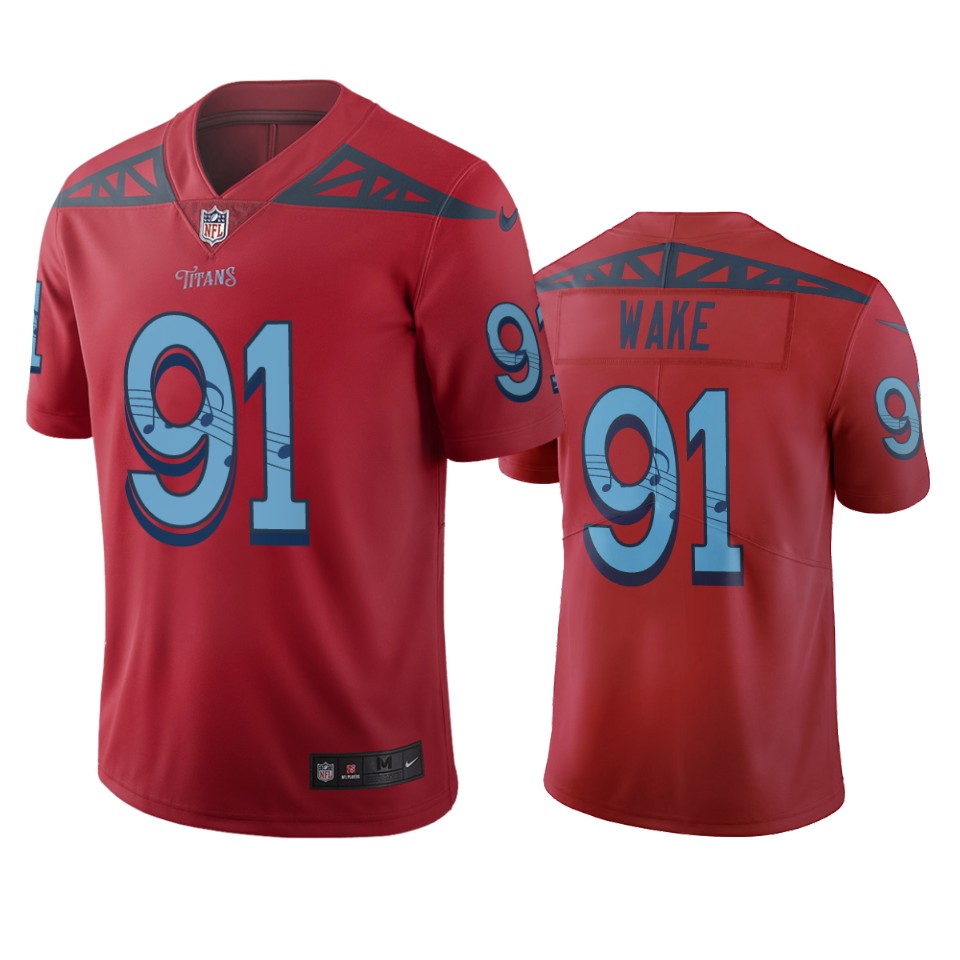Tennessee Titans #91 Cameron Wake Red Vapor Limited City Edition NFL Jersey Tennessee Titans #91 Cameron Wake Red Vapor Limited City Edition NFL Jersey