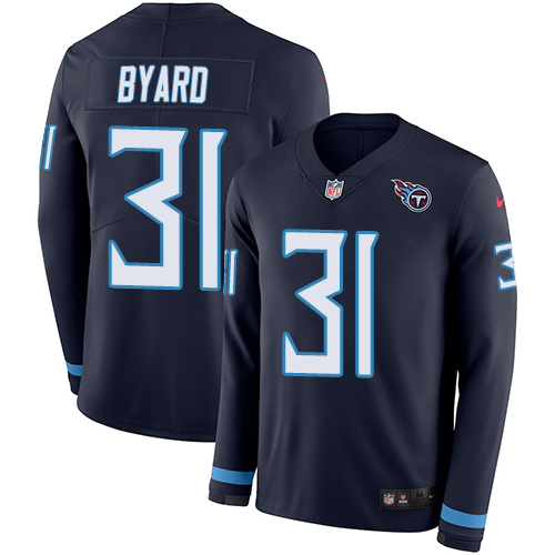 Nike Titans #31 Kevin Byard Navy Blue Team Color Men's Stitched NFL Limited Therma Long Sleeve Jersey Nike Titans #31 Kevin Byard Navy Blue Team Color Men's Stitched NFL Limited Therma Long Sleeve Jersey